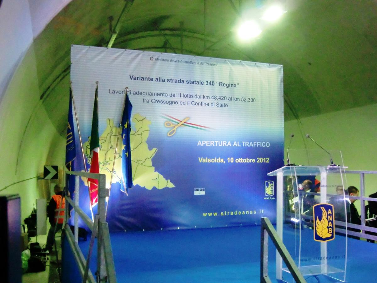 Albogasio Tunnel, inauguration day 
