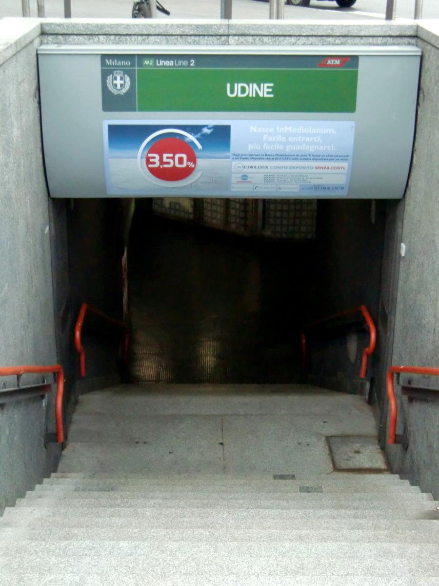 Udine metro station, access 