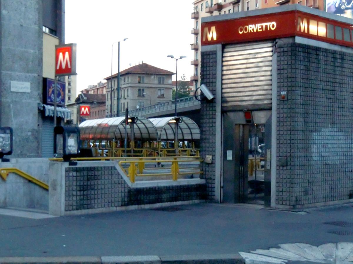 Corvetto Metro Station, stairs and lift access 