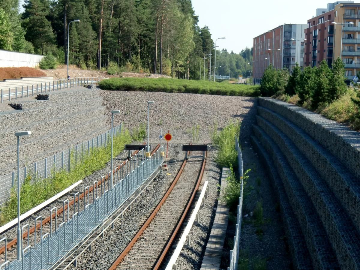 Vuosaari station end track 