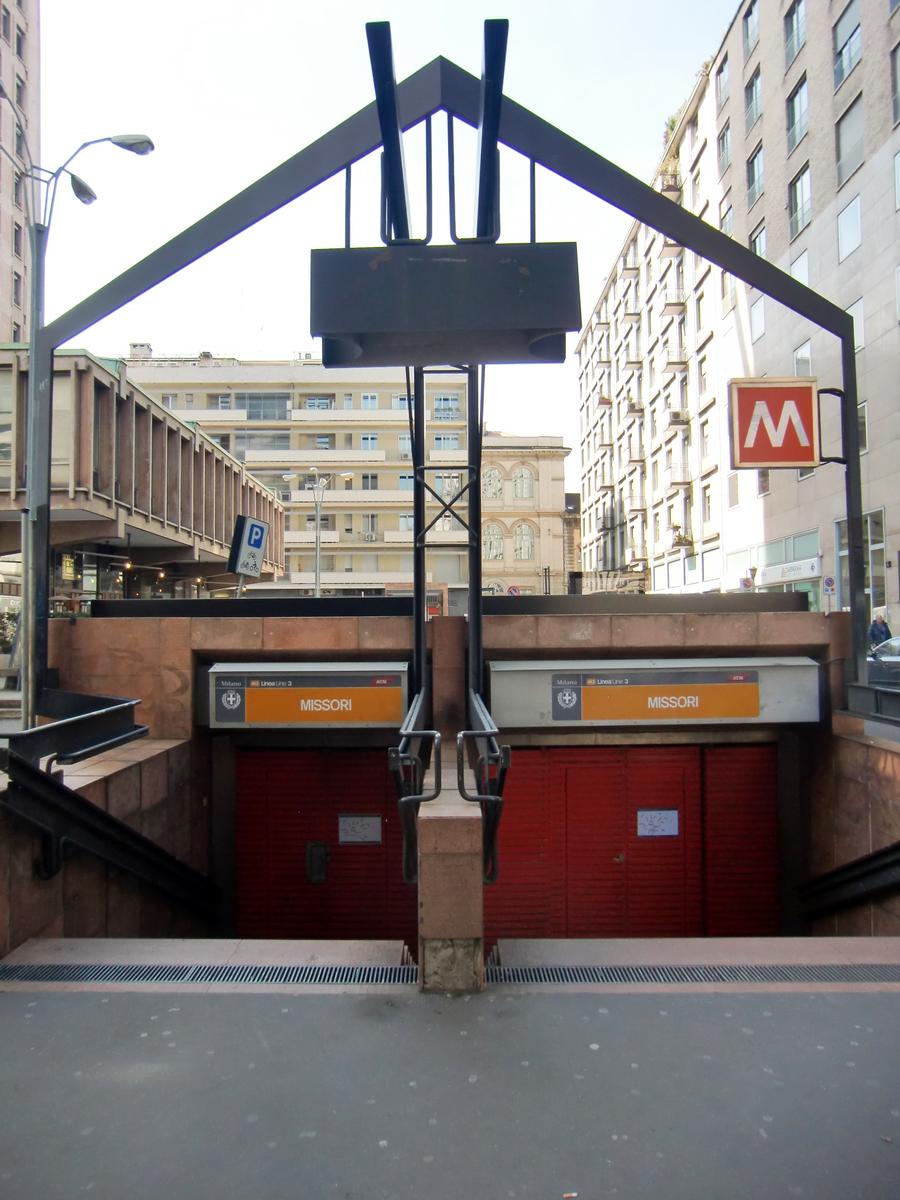 Missori Metro Station access in piazza Velasca 