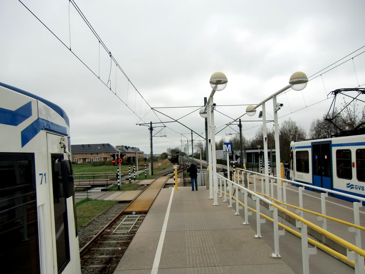 Westwijk Metro Station, platform and end of the track 