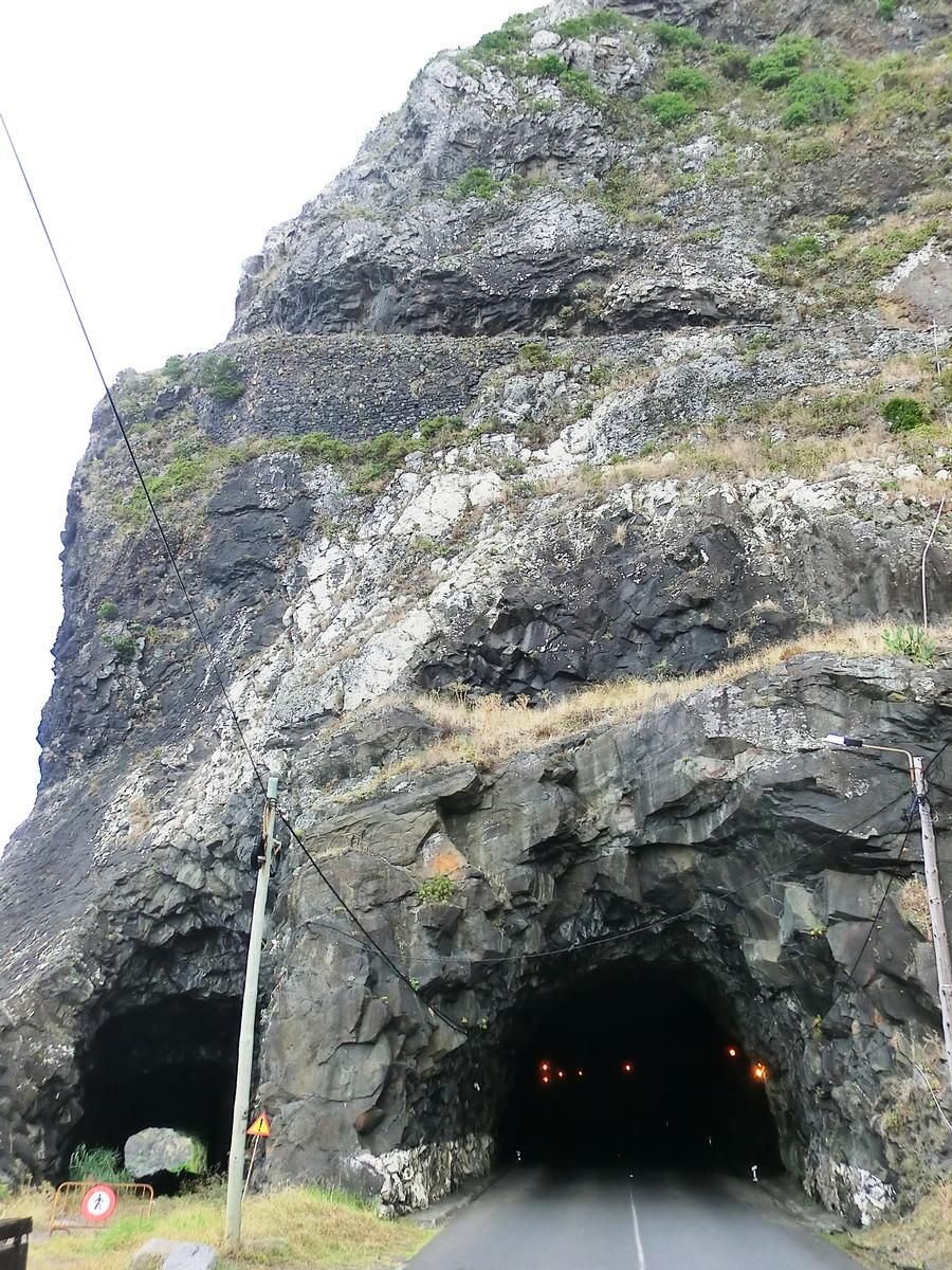 Old and new Fajã da Areia Tunnel western portals 