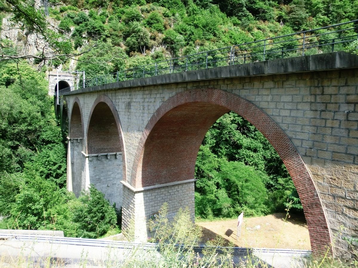 Saint-Dalmas-de-Tende Viaduct and Porcarezzo Tunnel southern portal 