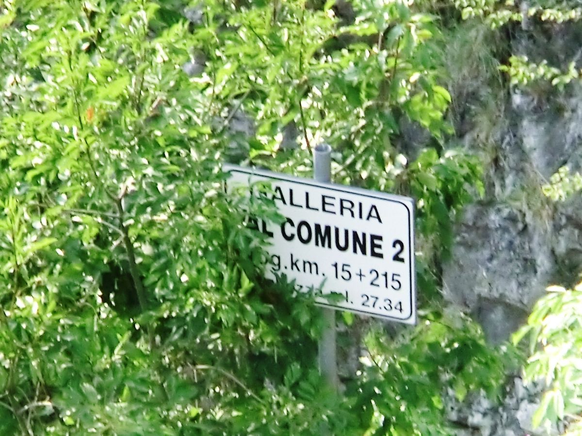 Val Comune 2 Tunnel southern portal sign 