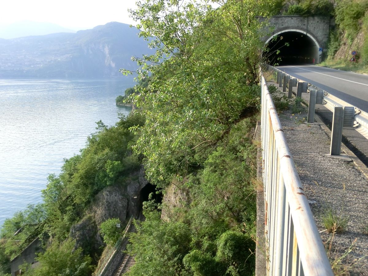 Val Comune 2 Tunnel (on the left) and San Carlo Tunnel southern portals 
