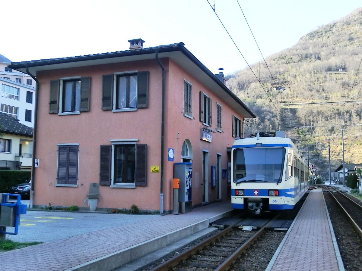 Vigezzina-Centovalli Railway at Intragna Station 