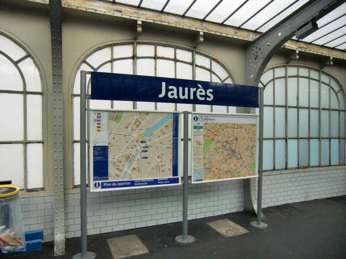 Jaurès Metro Station (Metro Line 2) 