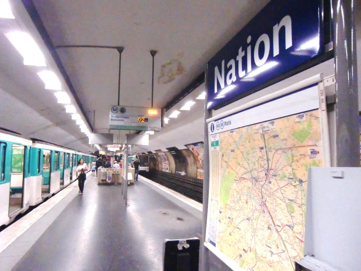 Nation Metro Station, line 6 platform 