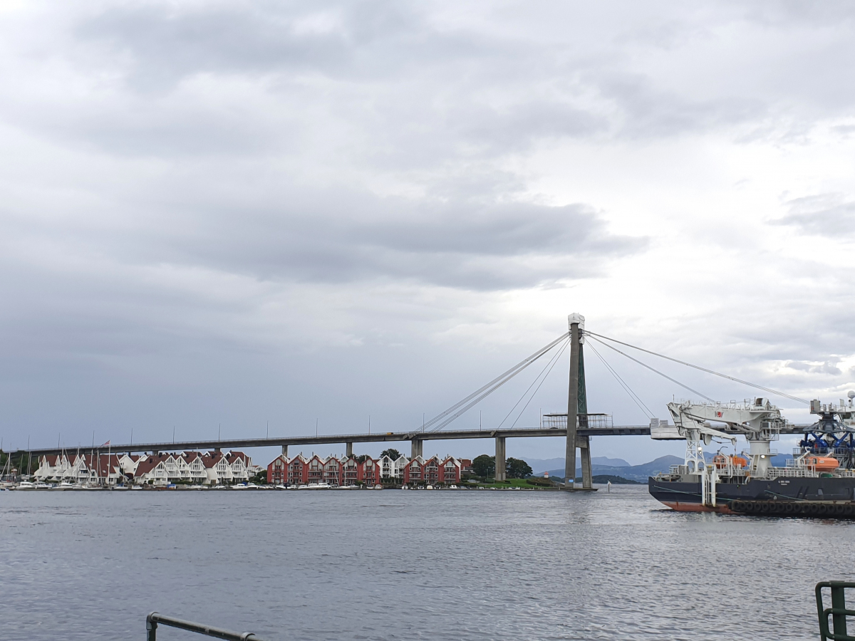 Stavanger City Bridge under refurbishment 