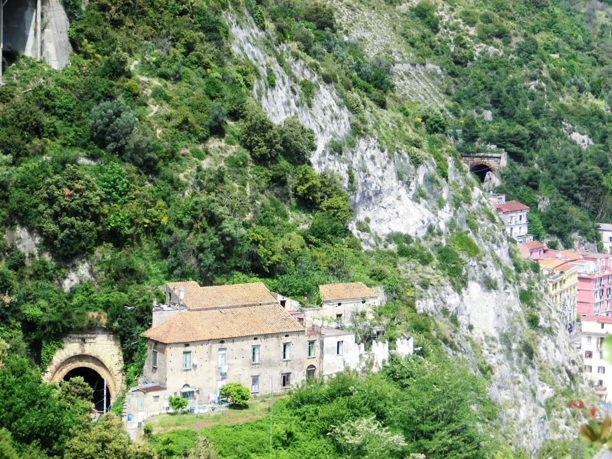 Bayard Tunnel (on the left) and Madonna del Monte Tunnel western portals 