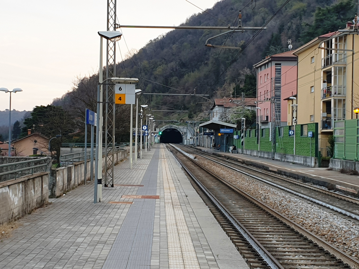 Airuno Station and Beverate Tunnel northern portal 