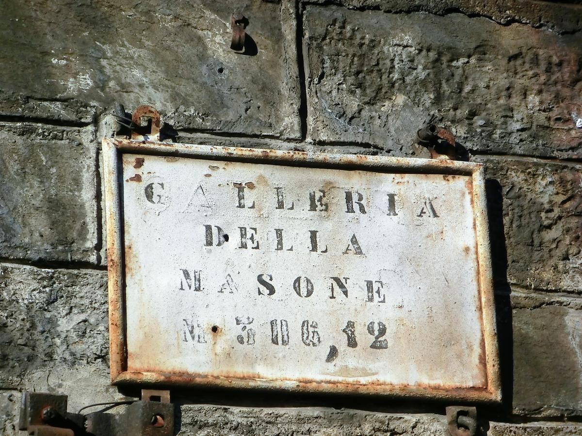 Della Masone Tunnel southern portal original plate 