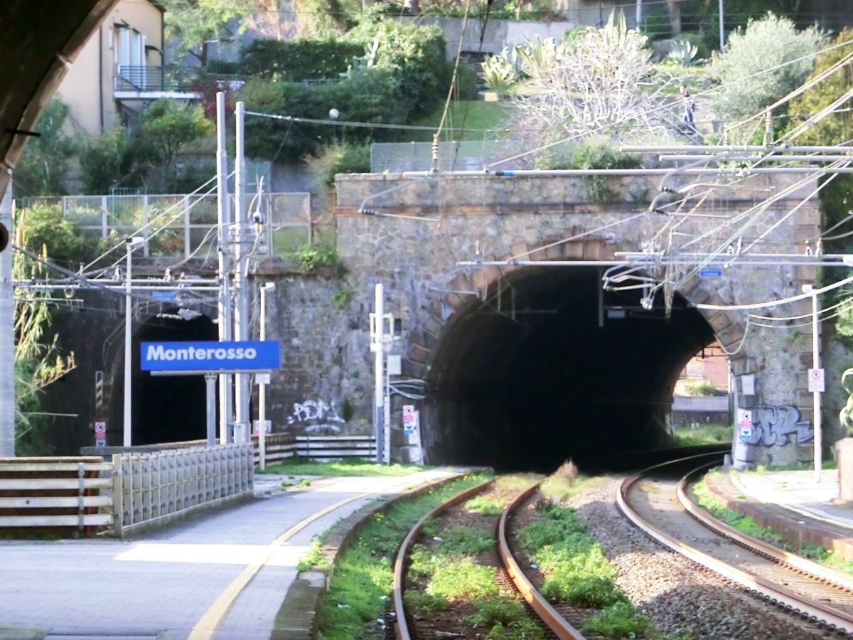 Fegina north Tunnel (on the right) and Fegina south Tunnel eastern portals 