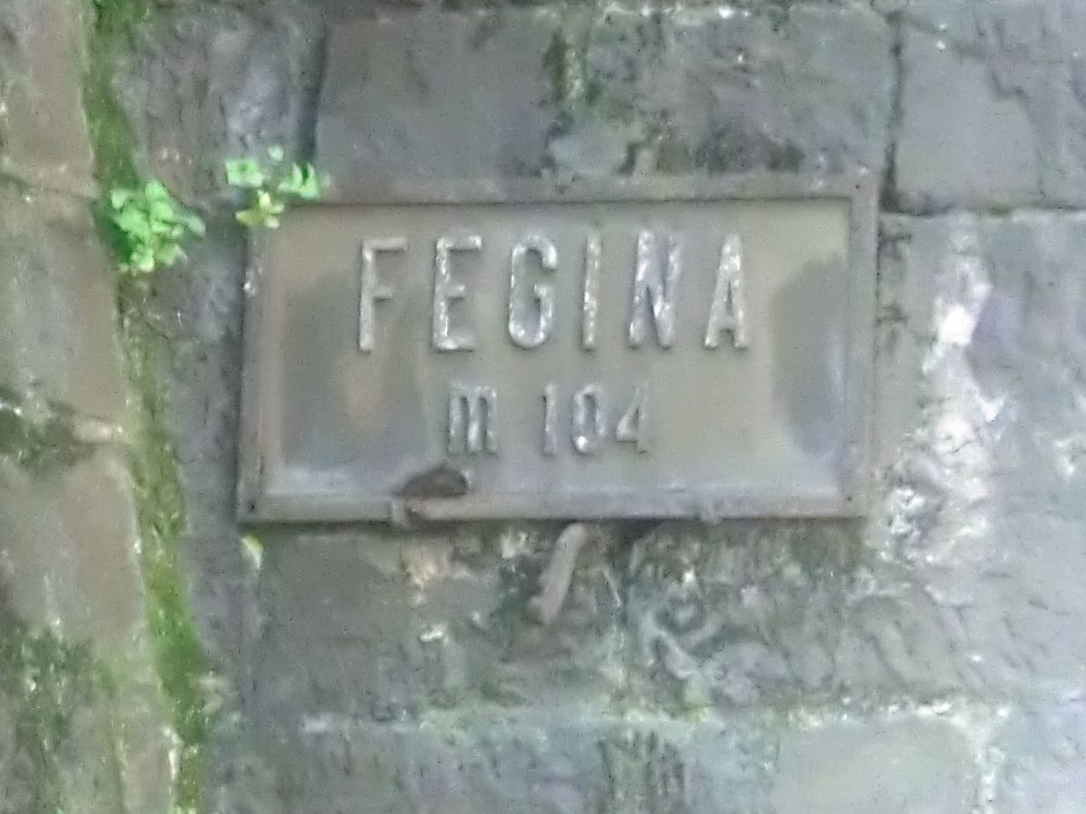 Fegina south Tunnel western portal plate 