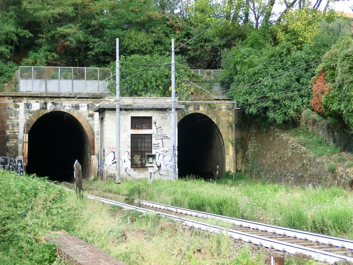 Gaggiola North (on the left) and South Tunnel southern portals 