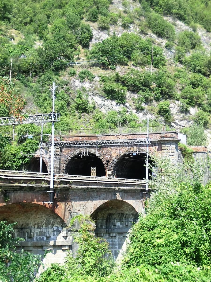 Giacoboni Tunnel (on the left) and Villavecchia Tunnel southern portals 