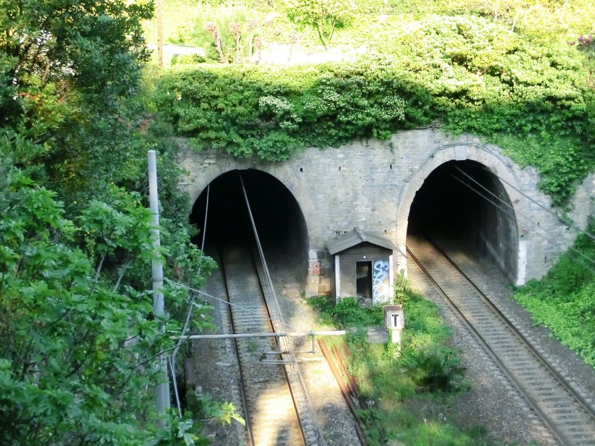 Ligia Tunnel (on the left) and Ligia 1 Tunnel western portals 