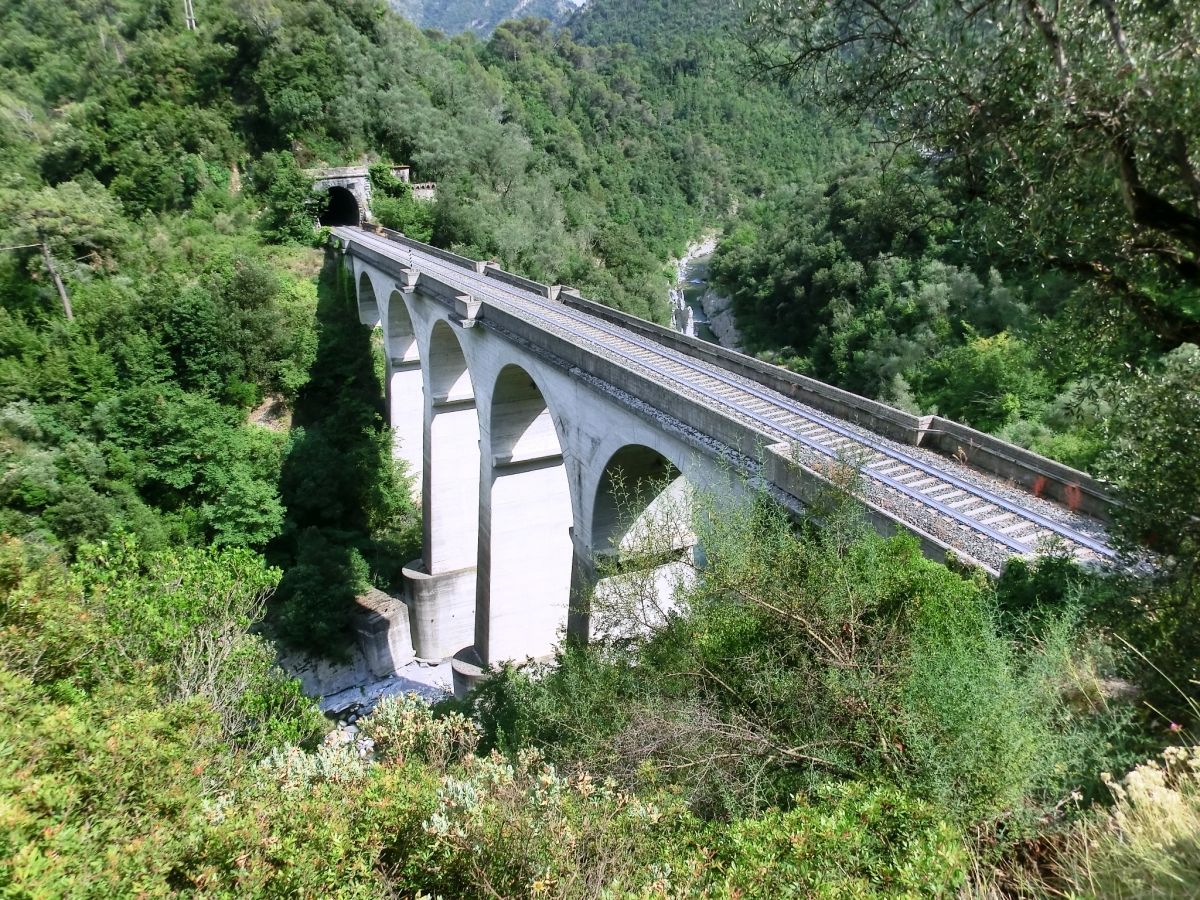 Mantigi Tunnel southern portal and Roia IV Bridge 