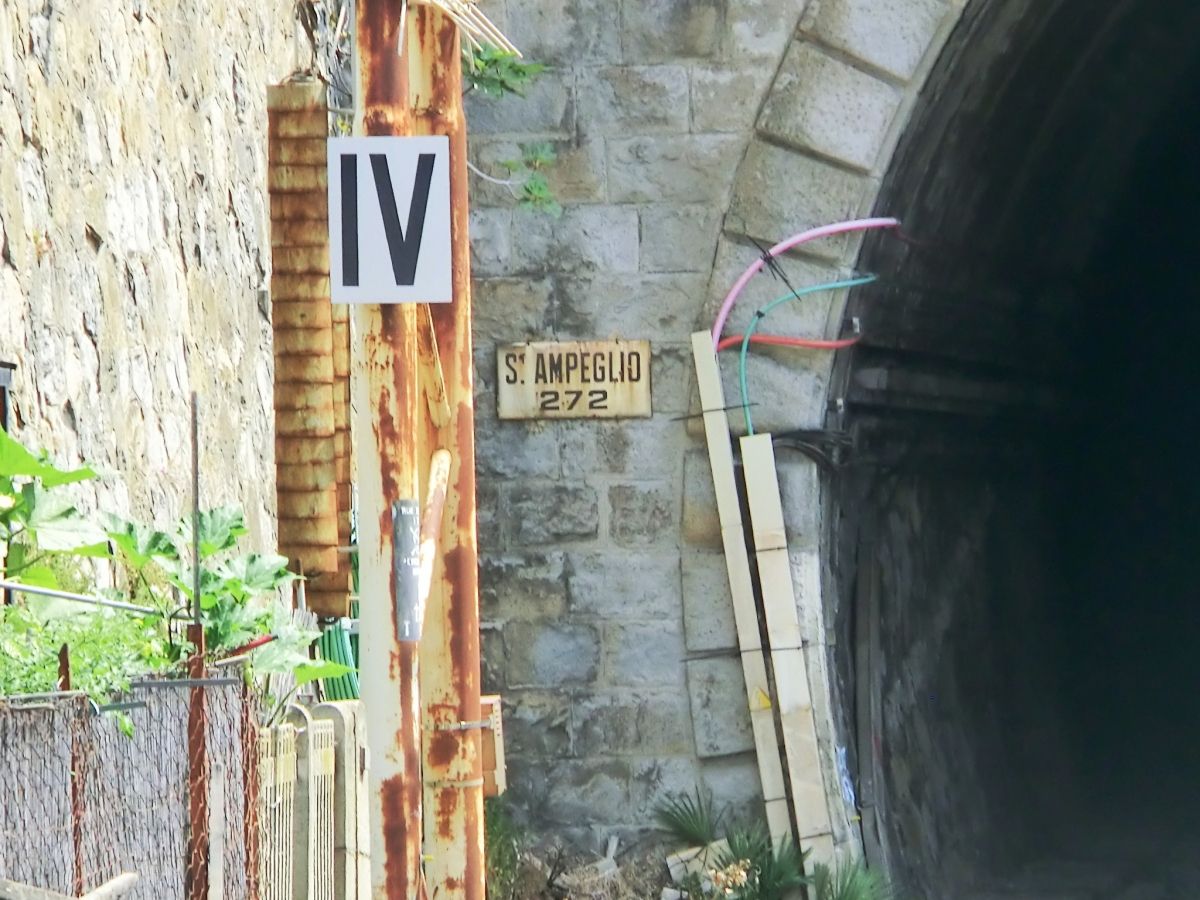 Sant'Ampeglio Tunnel western portal plate 