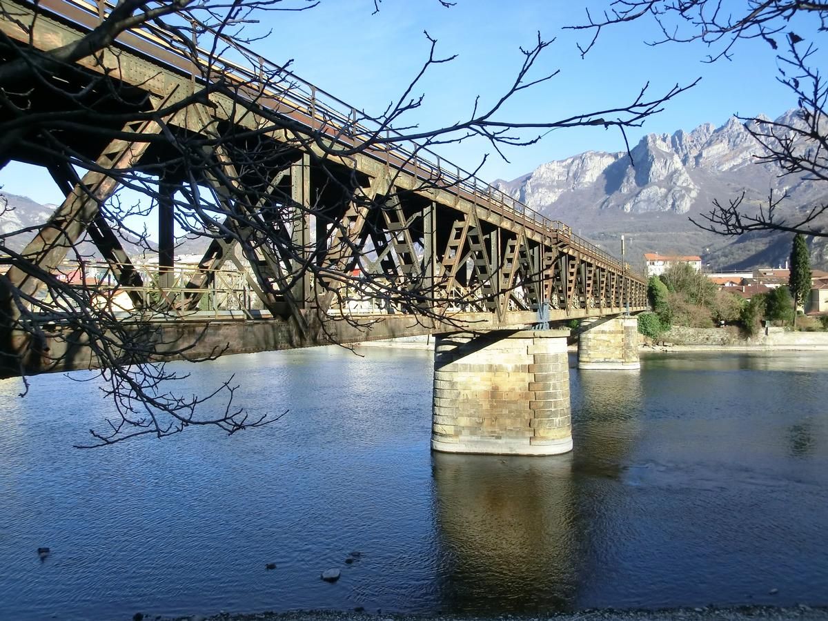 Lecco Railroad Bridge across river Adda 