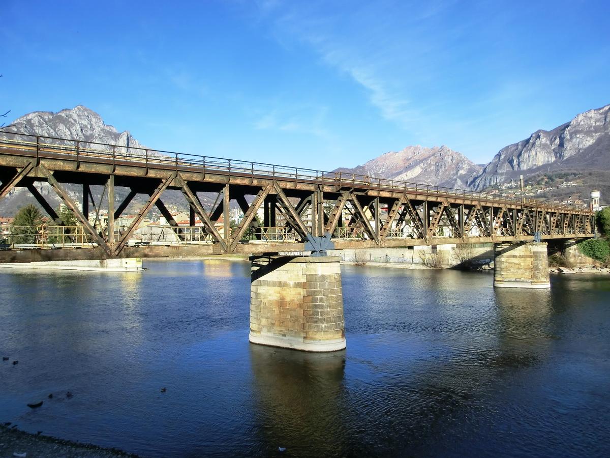 Lecco Railroad Bridge across river Adda 