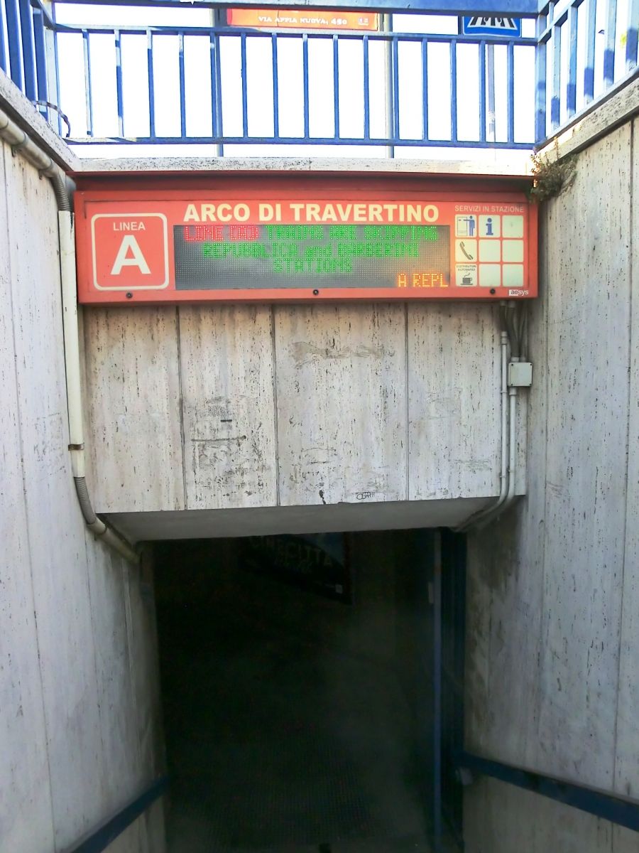 Arco di Travertino Metro Station access 