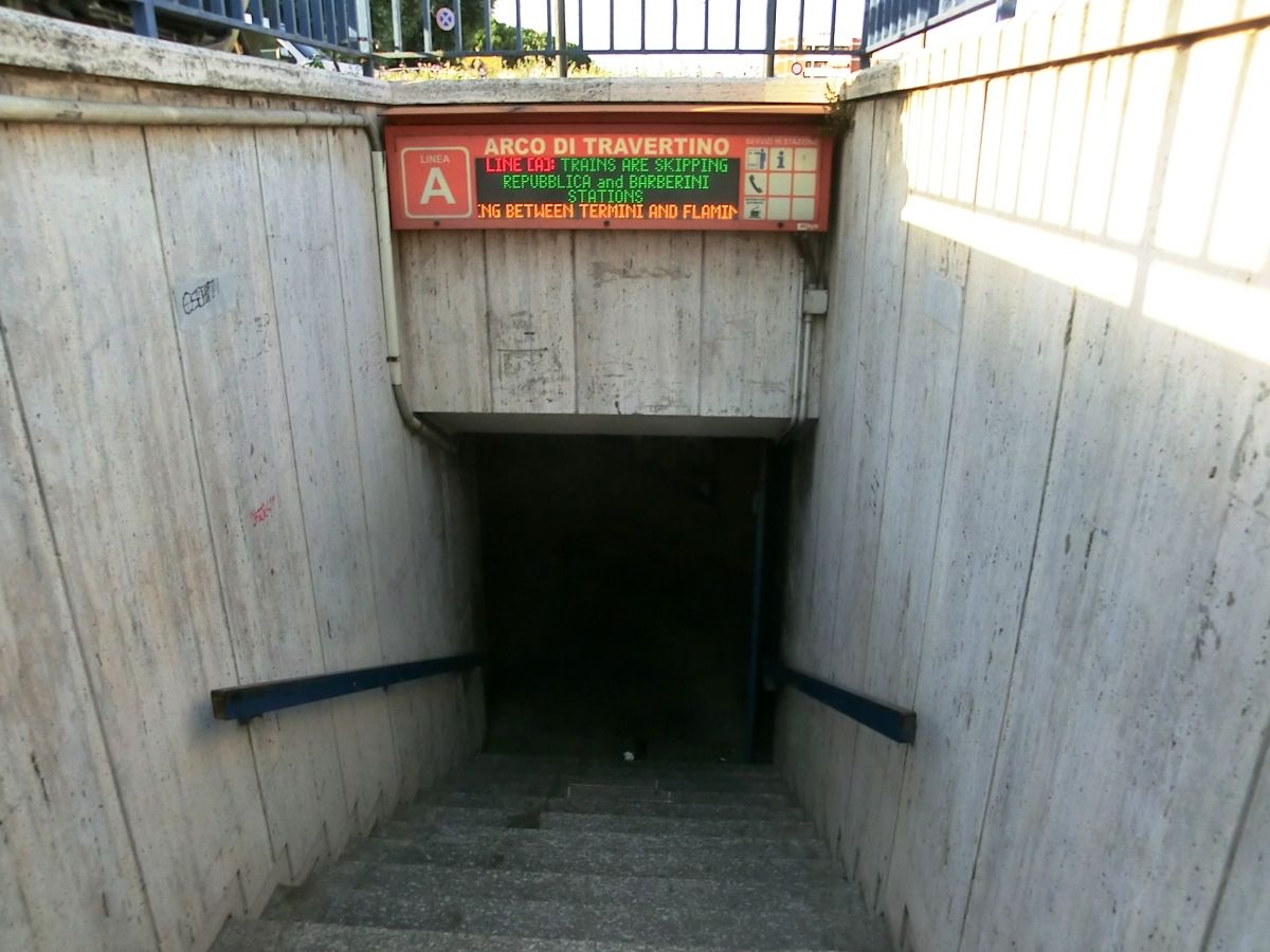 Arco di Travertino Metro Station access 
