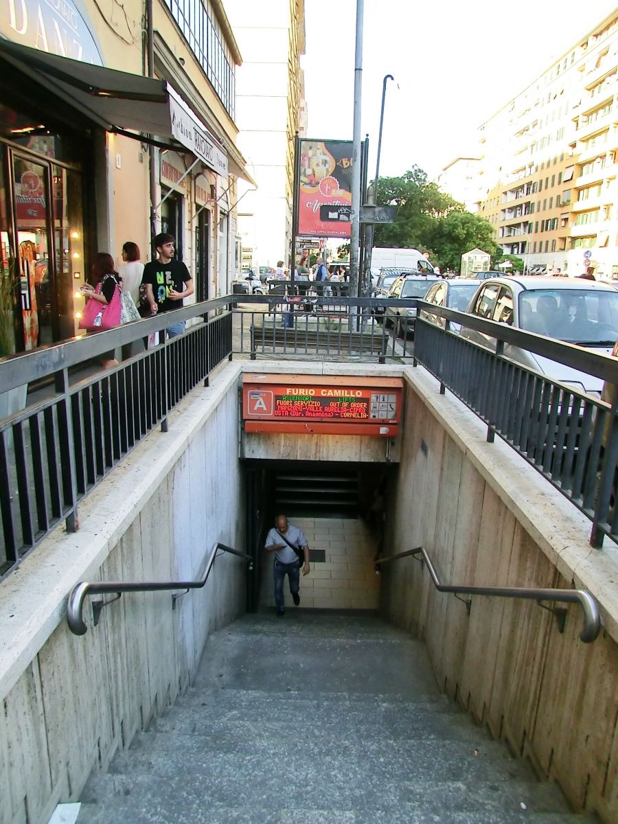 Furio Camillo Metro Station access 