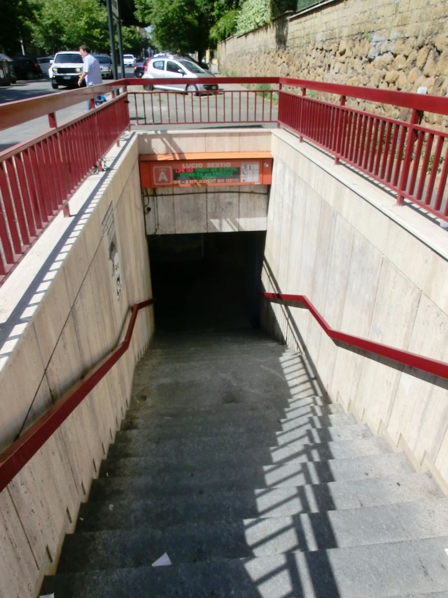 Lucio Sestio Metro Station access 