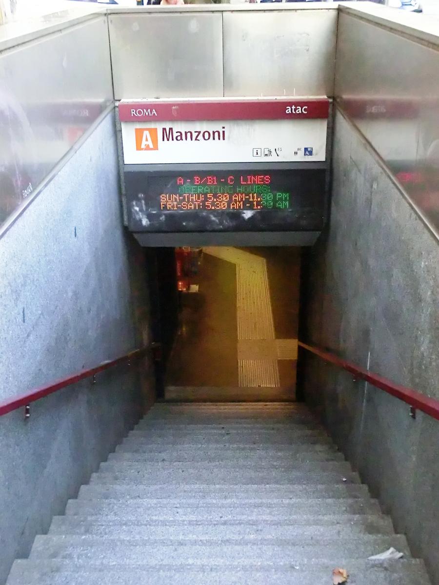 Manzoni Metro Station, access 