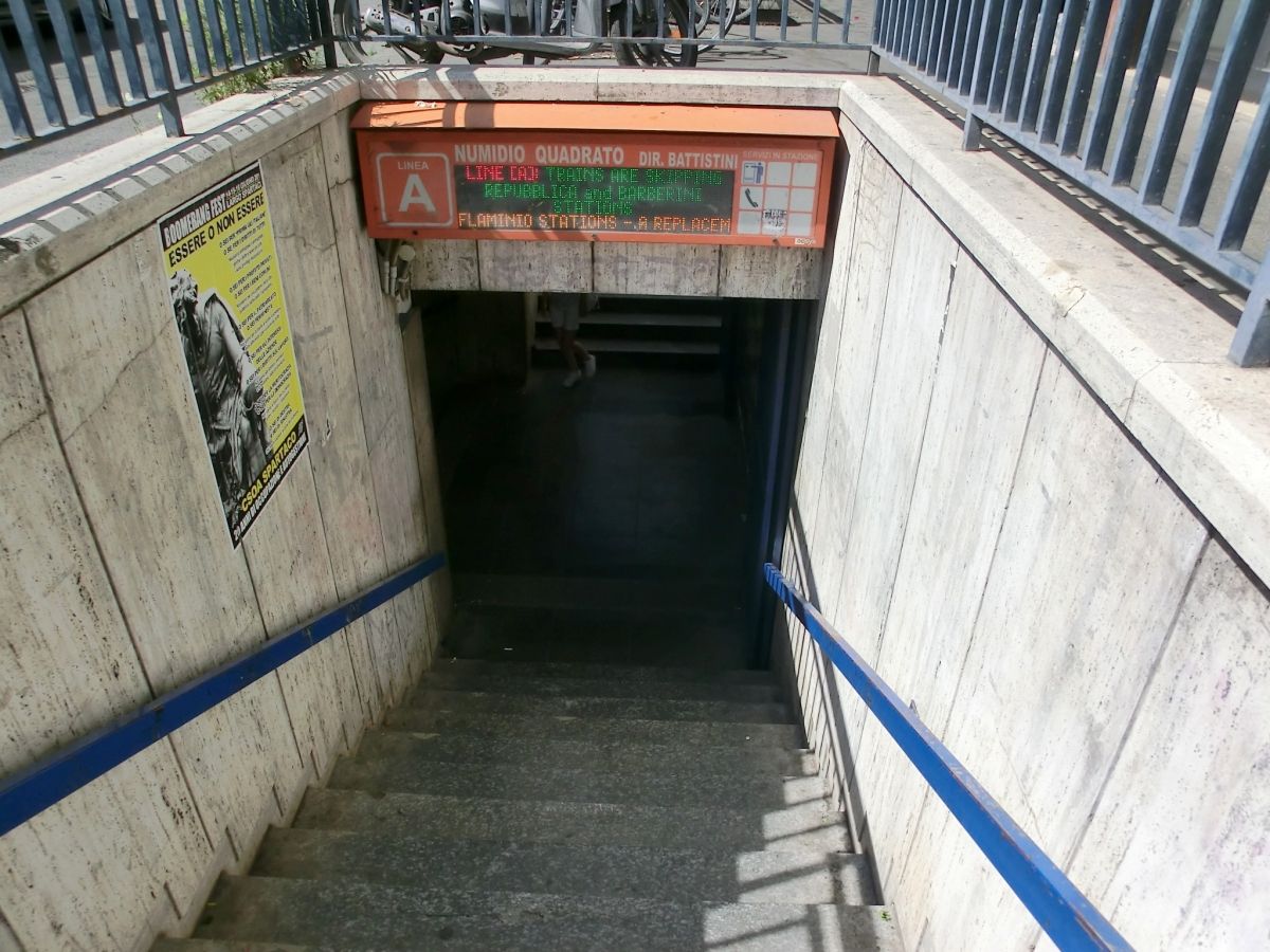 Numidio Quadrato Metro Station access 