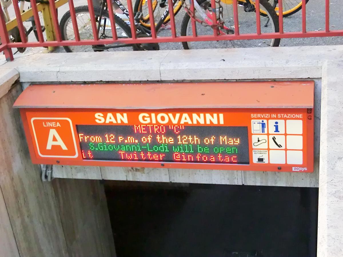 S.Giovanni Metro Station line A access 