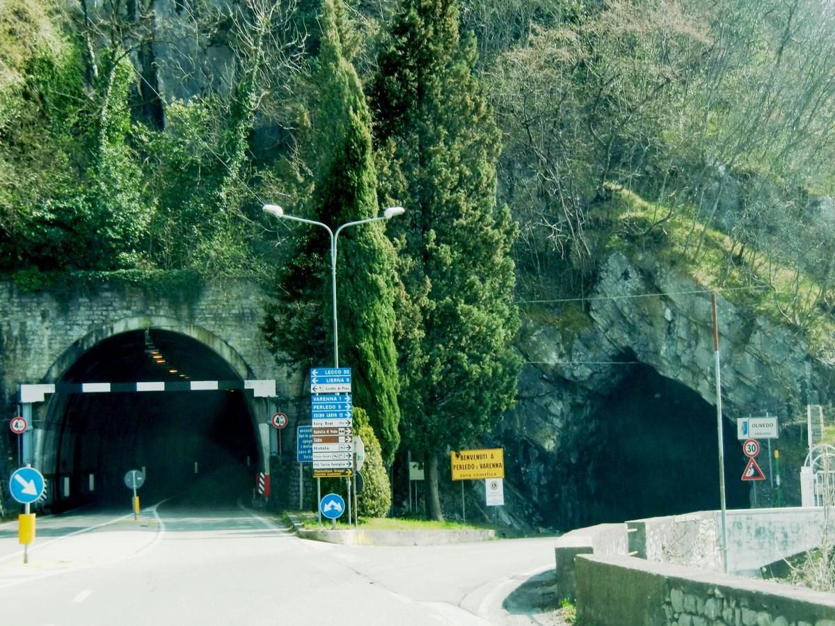 Regolo Tunnel (on the left) and Olivedo Tunnel northern portals 