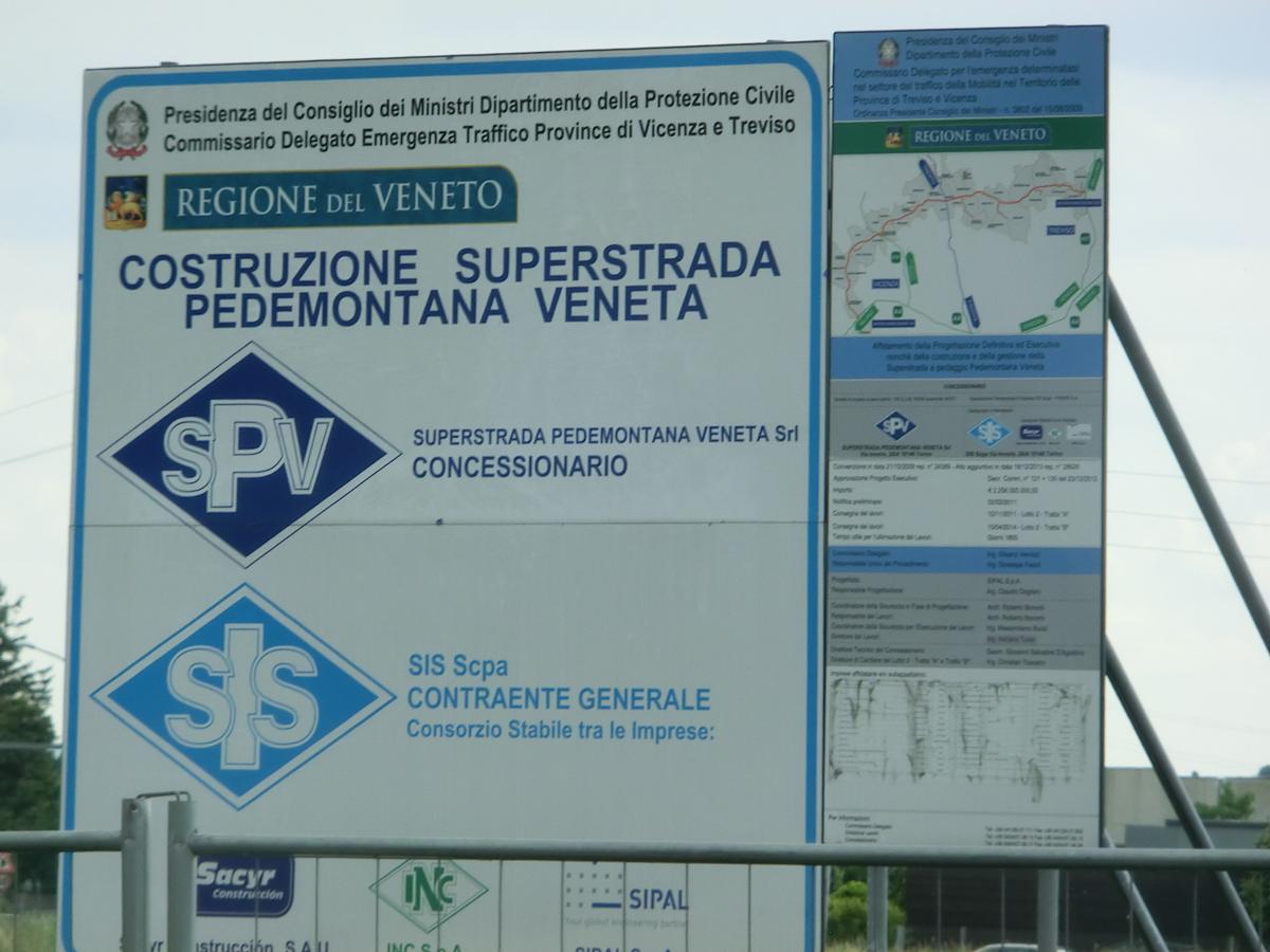 Superstrada Pedemontana Veneta, site panel 