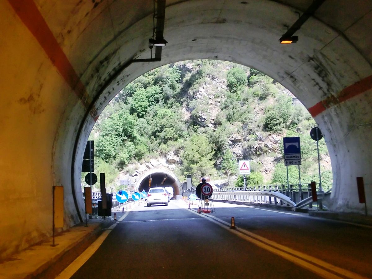 Bocche Tunnel northern portal and Colombo Viaduct. Noceire Tunnel in the back 