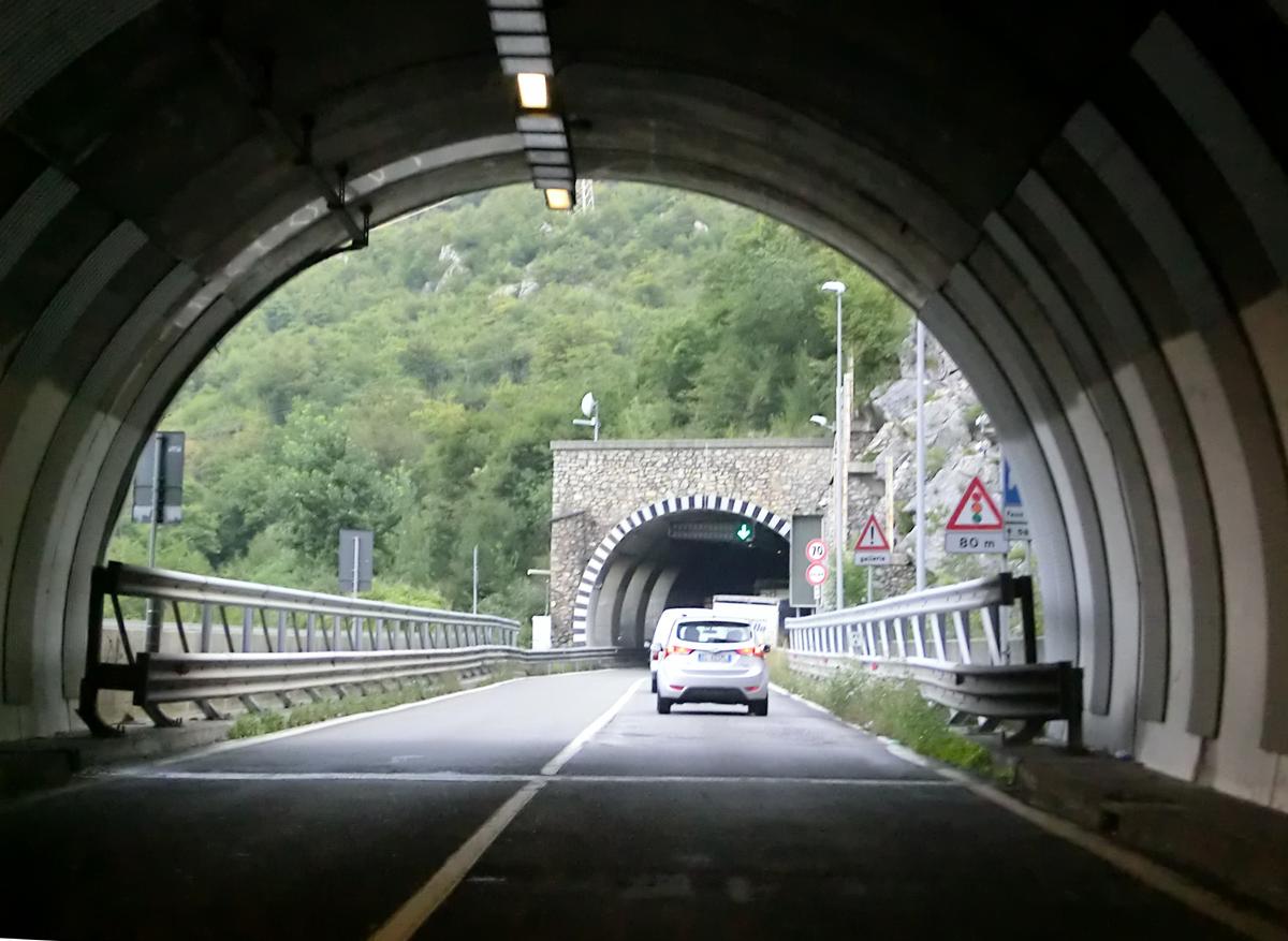 Passo del Lupo Tunnel southern portal and Passo del Lupo Bridge from Giulia Tunnel 