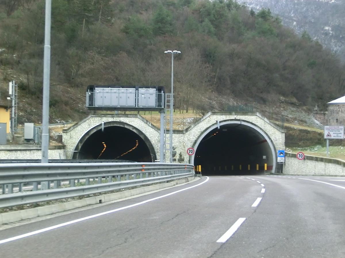 San Vigilio Tunnel (on the right) and Del Forte Tunnel (on the left) northern portals 