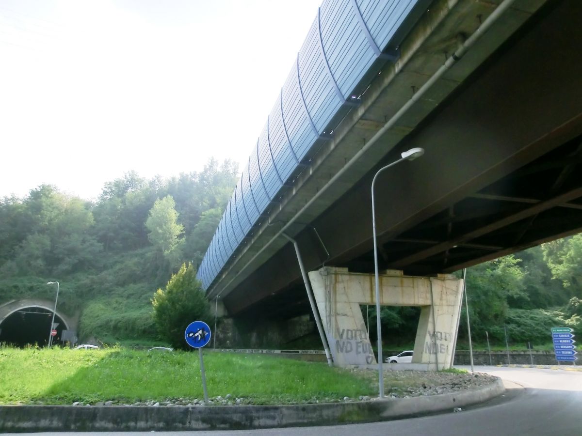 Cà Bianca Viaduct and Montenegrone Tunnel northern ramp portal 