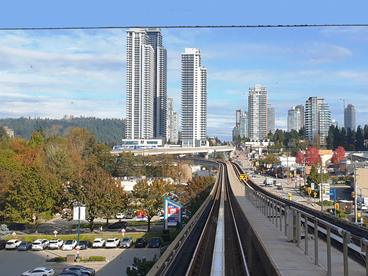 Expo Line and, on the backyard, Millennium Line Evergreen Extension 