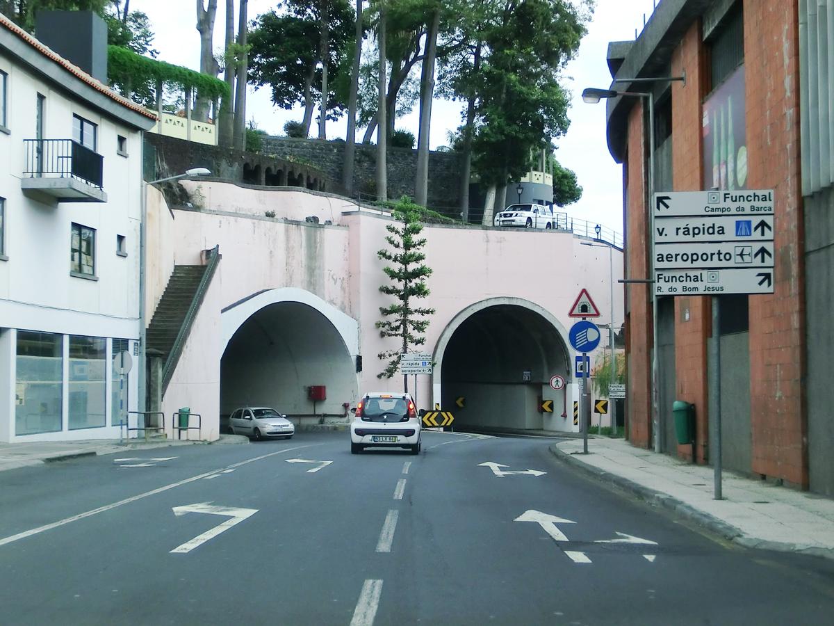 Alferes Veiga Pestana Tunnel (on the left) and Campo da Barca Tunnel western portals 