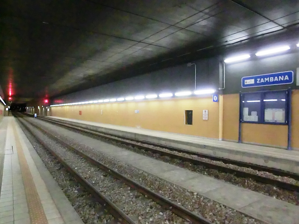 Zambana Station inside Pressano Tunnel 