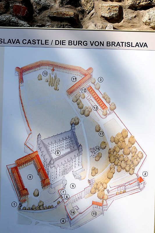 Burg Bratislava Stand der Restaurierungsarbeiten im August 2008 