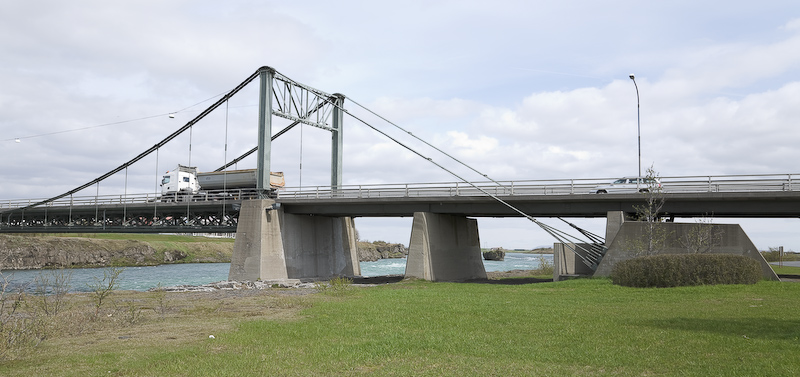 Hängebrücke in Selfoss 