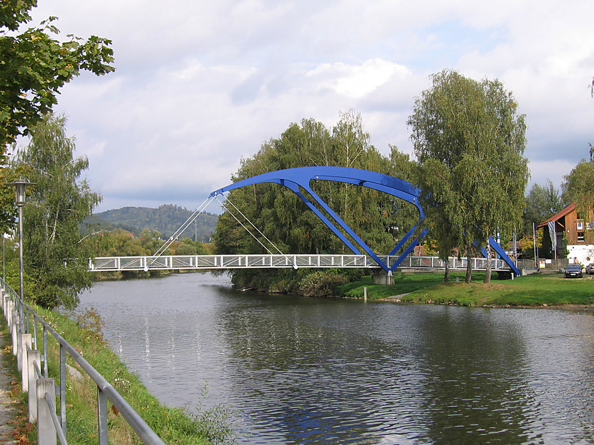 Fuß- und Radwegbrücke am Floßhafen, Cham 