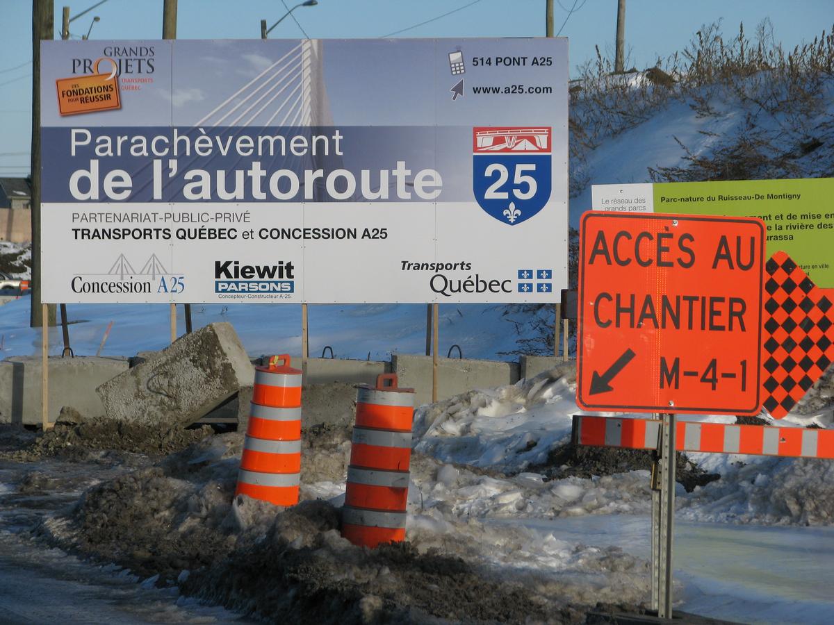 Fiche média no. 133013 Annonce de construction du pont et du prolongement de l'autoroute Louis-Hippolyte Lafontaine la A-25; le chaînon manquant entre Montréal et Laval Qc Ca