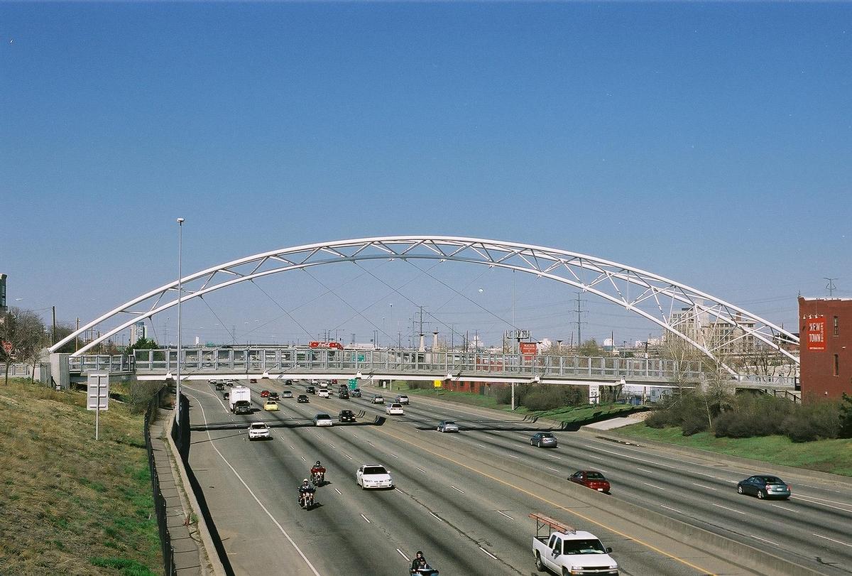 Views of the Highland Bridge crossing Interstate 25 