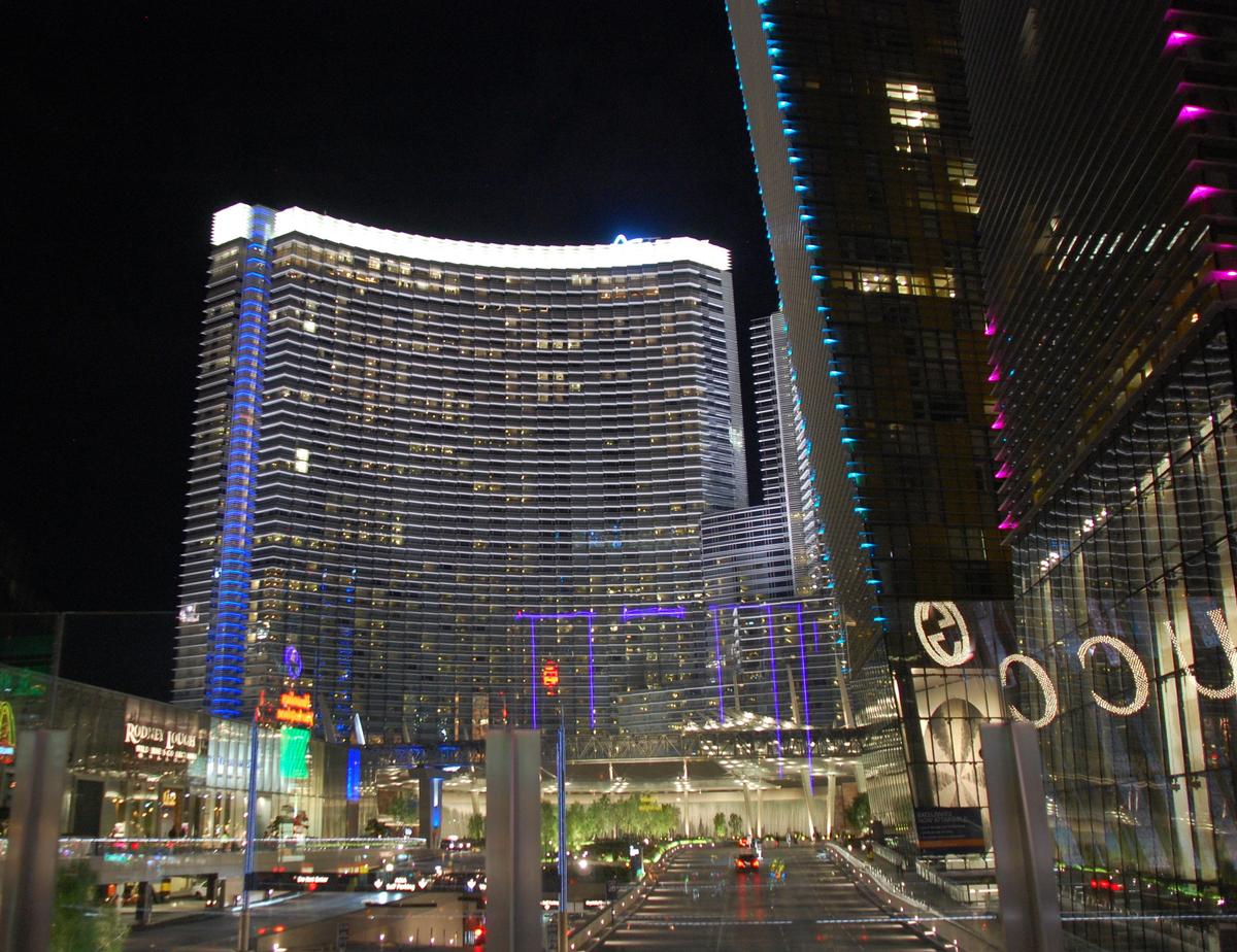 Aria Resort & Casino - View at night 