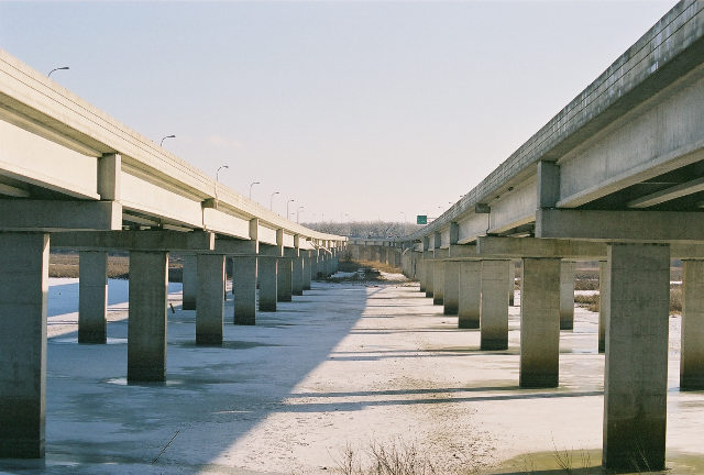 Views of the Cedar Avenue Bridge crossing the Minnesota River 