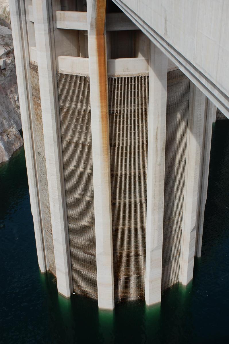 Hoover Dam - View of the water intake tower 